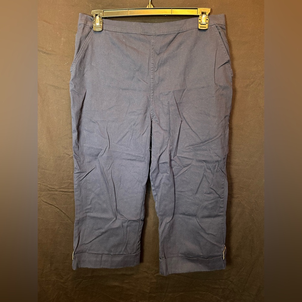 D & Co navy blue capri pants